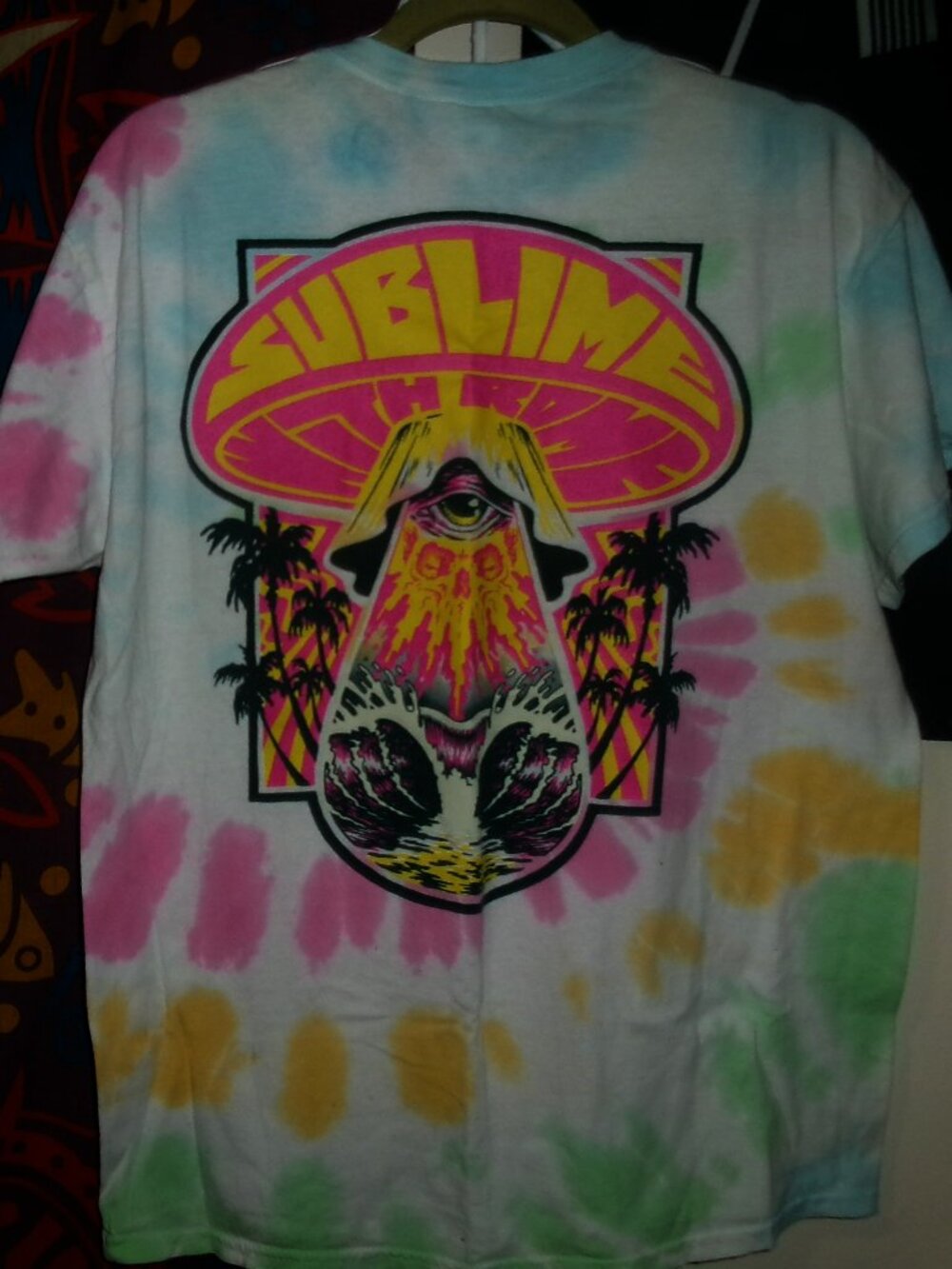 sublime and rome tour 2024 large men tee - lou dog california reggae ska punk
